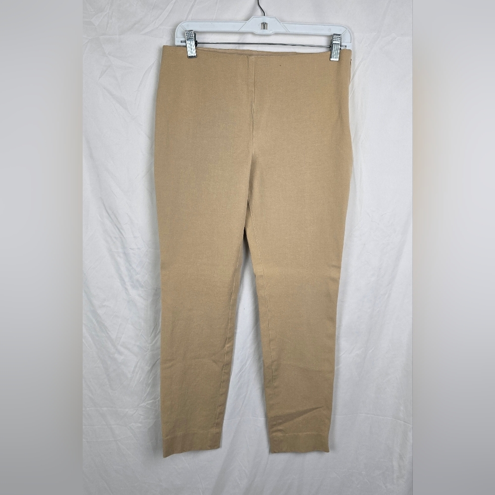 Lauren Ralph Lauren Minimal Beige Elastic Waist Pull-On Knit Pants sz 6 Career